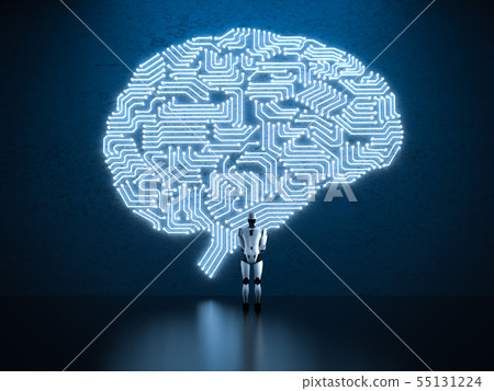 robot with ai brain robot with ai brain 55131224