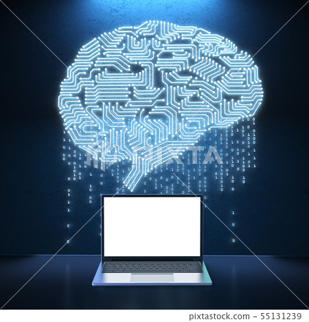 notebook with ai brain notebook with ai brain 55131239