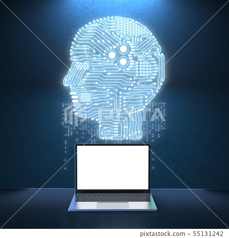 notebook with ai brain notebook with ai brain 55131242