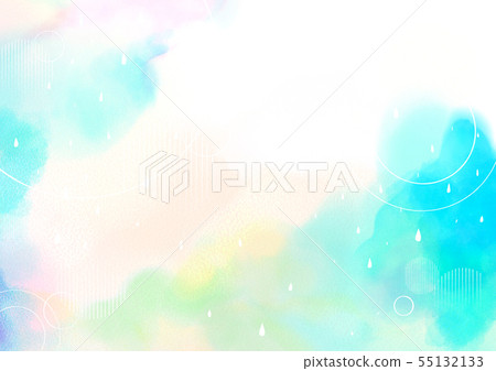 Summer background, abstract watercolor background vector 028 55132133