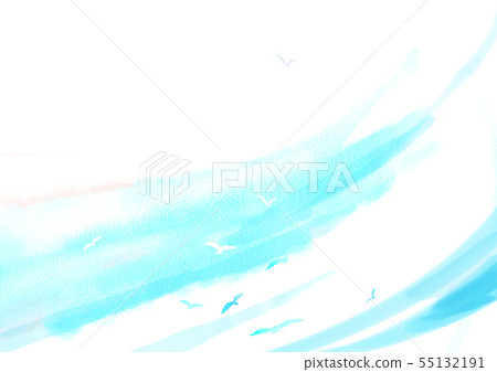 Summer background, abstract watercolor background vector 032 55132191