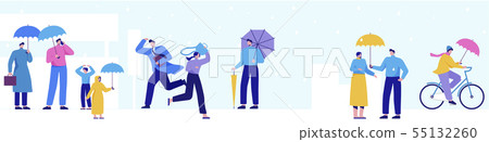 Isometric set of people, human movement concept isolated on white background. 045 Isometric set of people, human movement concept isolated on white background. 045 55132260