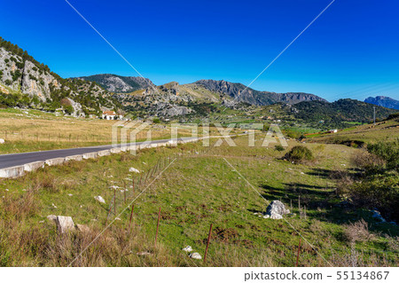 Landscape of Sierra de Grazalema natural park, Cadiz province, Andalusia, Spain. Landscape of Sierra de Grazalema natural park, Cadiz province, Andalusia, Spain. 55134867