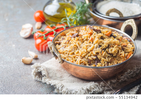 Lamb pilaf in a bowl Lamb pilaf in a bowl 55134942