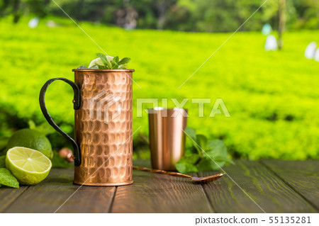 Cold Moscow Mules cocktail 55135281