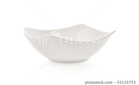 empty white bowl on white background 55135753