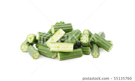 moringa pods on white background moringa pods on white background 55135760
