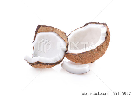 coconut fruit on white background coconut fruit on white background 55135997