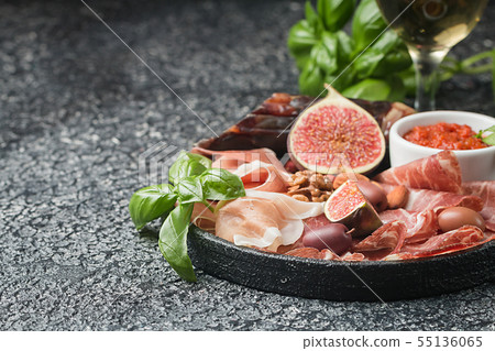 Italian antipasti wine snacks set 55136065
