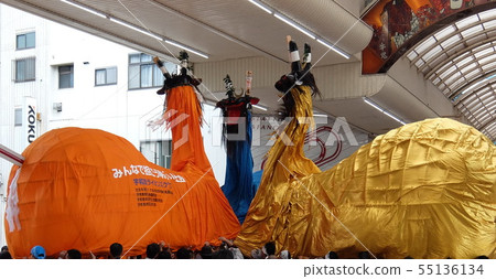 四國全國夏季節Uwajima牛肉惡魔節 四國全國夏季節Uwajima牛肉惡魔節 55136134