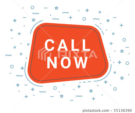 Call Now Speech Bubble Banner Sign, Design Template. Business Label Promo Offer. Call Now Speech Bubble Banner Sign, Design Template. Business Label Promo Offer. 55136390