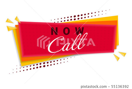 Call Now Banner Template Design. Vector Illustration. Call Now Banner Template Design. Vector Illustration. 55136392