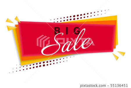 Big Sale Banner Template Design. Vector Illustration. 55136451