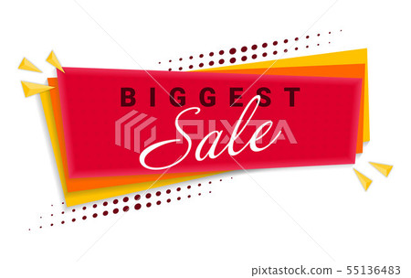 Biggest Sale Banner Template Design. Vector Illustration. Biggest Sale Banner Template Design. Vector Illustration. 55136483