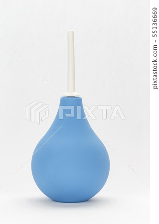 blue enema on a white background 55136669