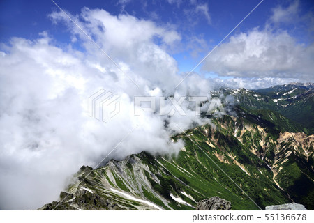 Shining clouds at the west sun and the shoreline of the Nishi-Ashione Shining clouds at the west sun and the shoreline of the Nishi-Ashione 55136678