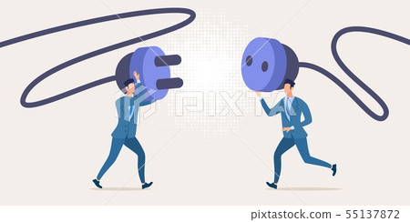 Informative Flyer Electrical Connection Cartoon. Informative Flyer Electrical Connection Cartoon. 55137872