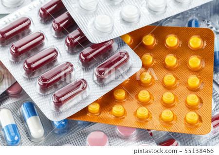 different pills in blisters 55138466