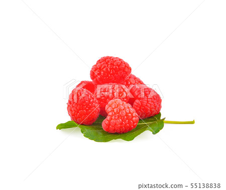 Fresh rasberry on white background Fresh rasberry on white background 55138838
