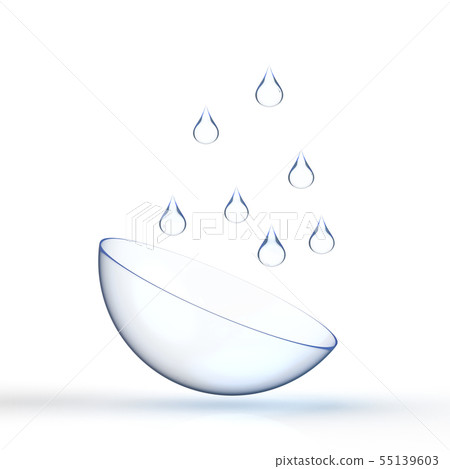 contact len with water drop contact len with water drop 55139603