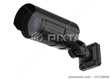 security camera isolated on white - Stock Illustration [55139646] - PIXTA