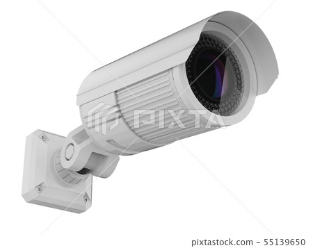 security camera isolated on white - Stock Illustration [55139650] - PIXTA