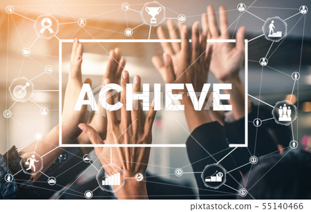 Achievement and Business Goal Success Concept. 55140466