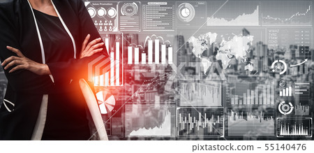 Data Analysis for Business and Finance Concept. 55140476