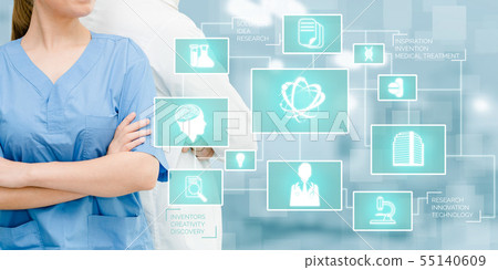 Doctor with Medical Healthcare Research Concept Doctor with Medical Healthcare Research Concept 55140609