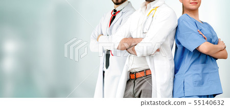 Doctor working in hospital with other doctors. 55140632