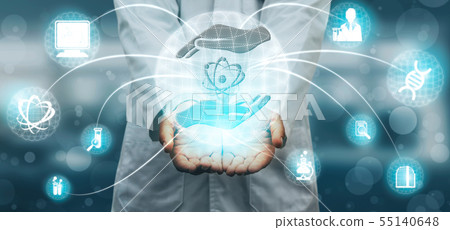 Doctor with Medical Healthcare Research Concept Doctor with Medical Healthcare Research Concept 55140648