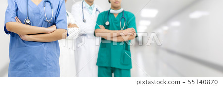 Medical team - Doctors, Surgeon and Nurse. 55140870