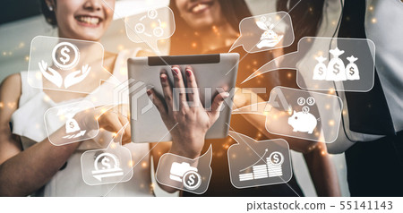 Finance and Money Transaction Technology Concept. Finance and Money Transaction Technology Concept. 55141143