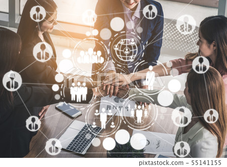 Human Resources and People Networking Concept. Human Resources and People Networking Concept. 55141155