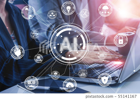 AI Learning and Artificial Intelligence Concept.. AI Learning and Artificial Intelligence Concept.. 55141167