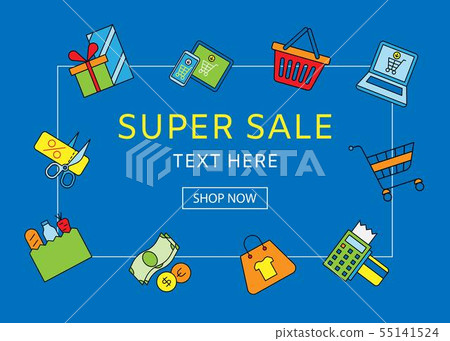 Sale Discount vector illustration. Background for the online store, shop, promotional leaflet Sale Discount vector illustration. Background for the online store, shop, promotional leaflet 55141524