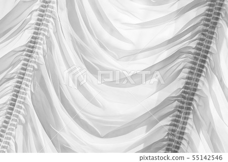 Decorative white tulle with folds, Decorative white tulle with folds, 55142546