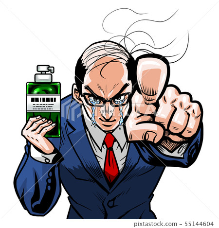 西裝條碼禿頭左指向右瓶推薦洗髮水 55144604