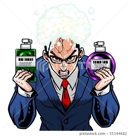 Suit bar code bald left bottle right bottle recommended shampoo Suit bar code bald left bottle right bottle recommended shampoo 55144682