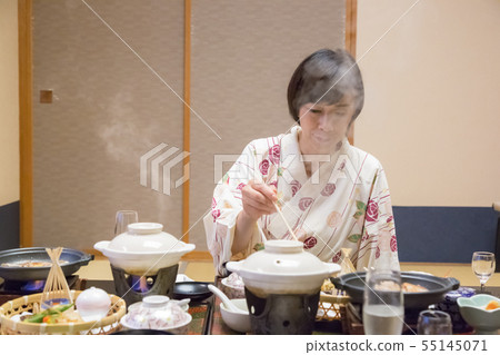 Hot spring travel Couple travel Hot spring Meal scene Kamishu beef Hot spring travel Couple travel Hot spring Meal scene Kamishu beef 55145071