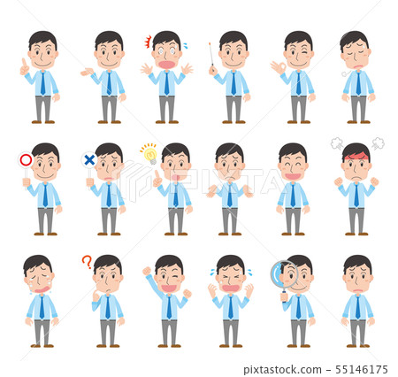 Shirt tie office worker men office worker emotion Shirt tie office worker men office worker emotion 55146175