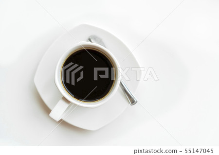 Black coffee in white cup 55147045