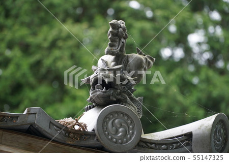 [四國88寺]愛媛縣大志道西洋市屋頂的43號明石寺Agata Komainu 55147325