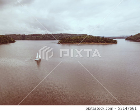 Summer leaisure activity, yacht in the middle of Summer leaisure activity, yacht in the middle of 55147661