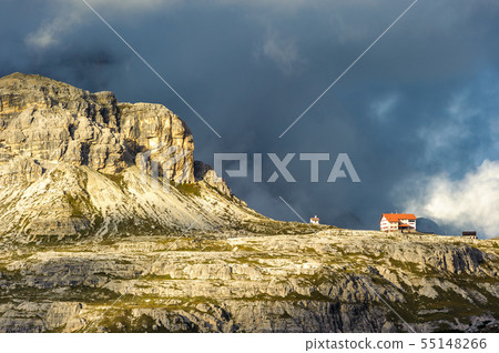 Three peaks. National Park Tre Cime di Lavaredo. 55148266
