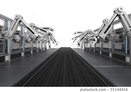 robotic machines with conveyor line 55148916