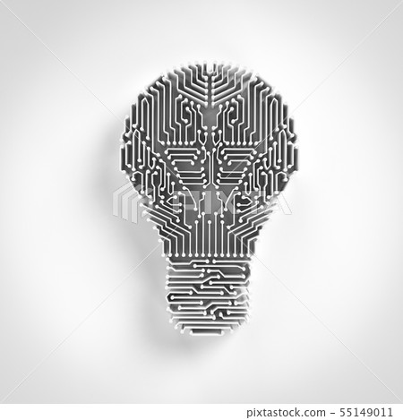 circuit board in lightbulb shape circuit board in lightbulb shape 55149011