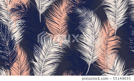 Seamless pattern, tropical palm leaves Seamless pattern, tropical palm leaves 55149035