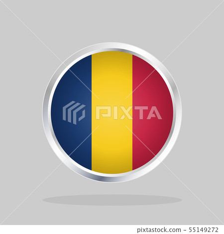 Flag of Chad, Glossy Round Button Flag of Chad, Glossy Round Button 55149272