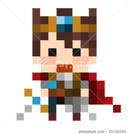 Dot picture character "brave man" Dot picture character "brave man" 55150205